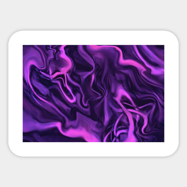 Pink and purple lines - abstract art Sticker by Montanescu